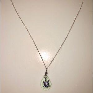 Seaglass sea turtle necklace